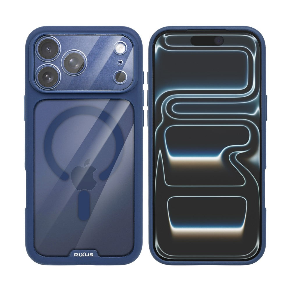 Rixus Crystal Amber Case für iPhone 17 Pro Max / 18 Pro Max, Blau