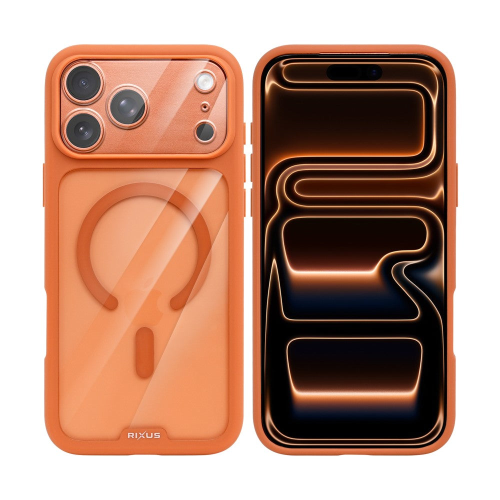 Rixus Crystal Amber Case für iPhone 17 Pro Max / 18 Pro Max, Orange